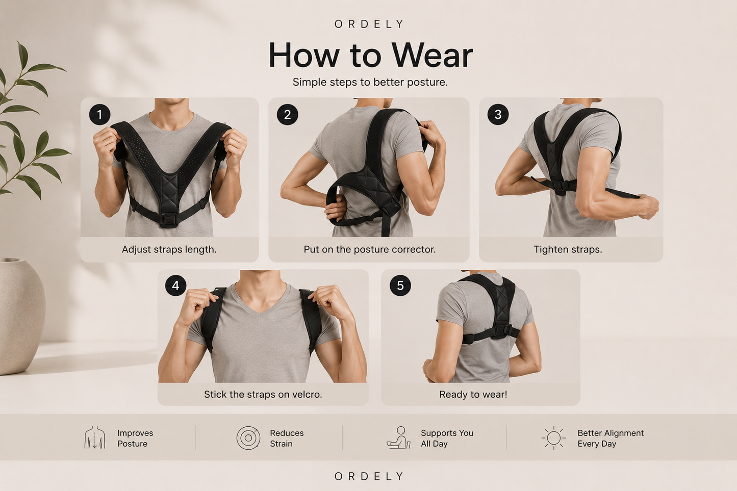 Ordely Straight Back™ | Posture Support for Modern Desk Life