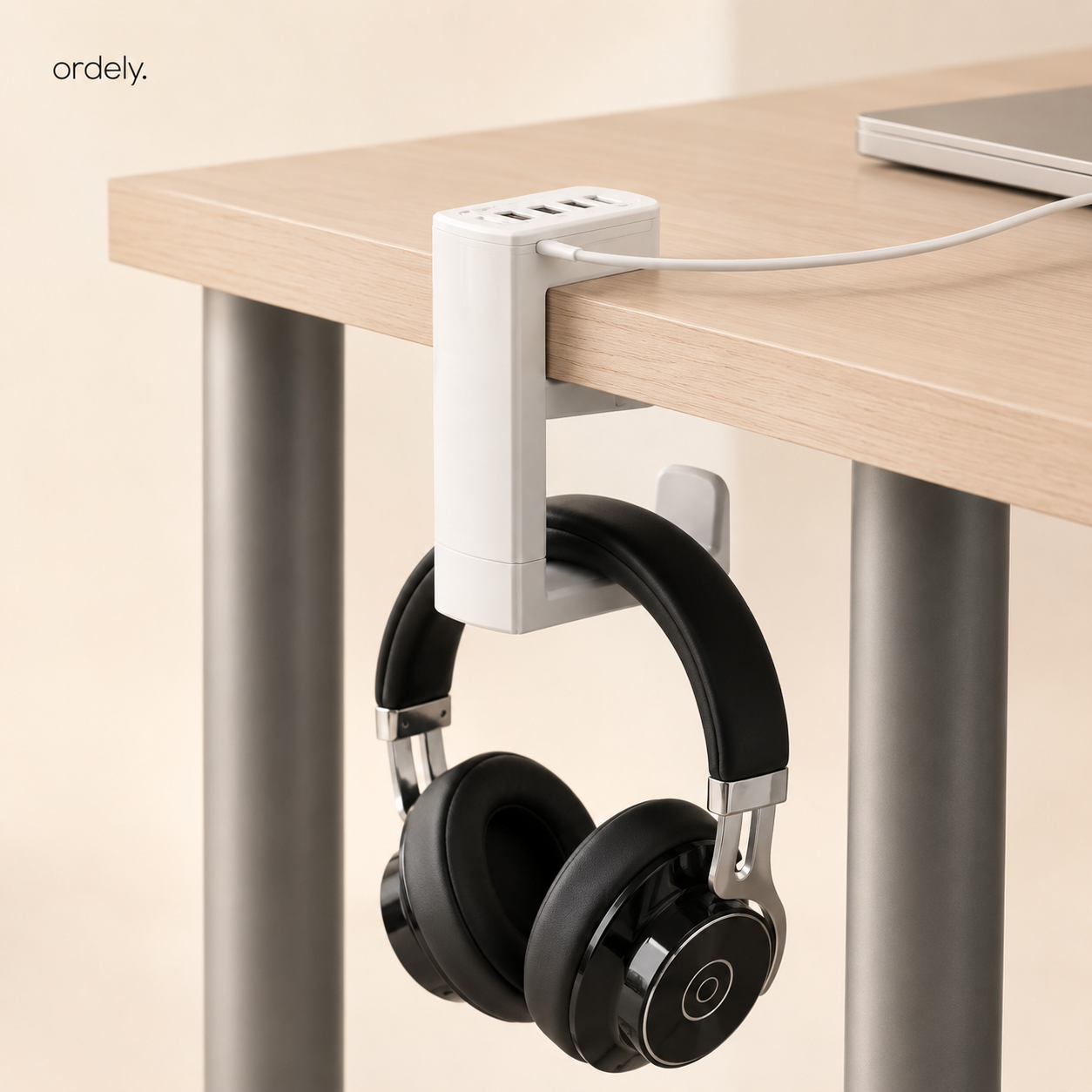 Ordely Headphone Dock™ | Under-Desk Headphone Holder